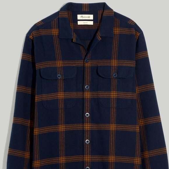 Madewell Brushed Flannel Easy Shirt-Jacket Mens XL perfect condition - Picture 3 of 6